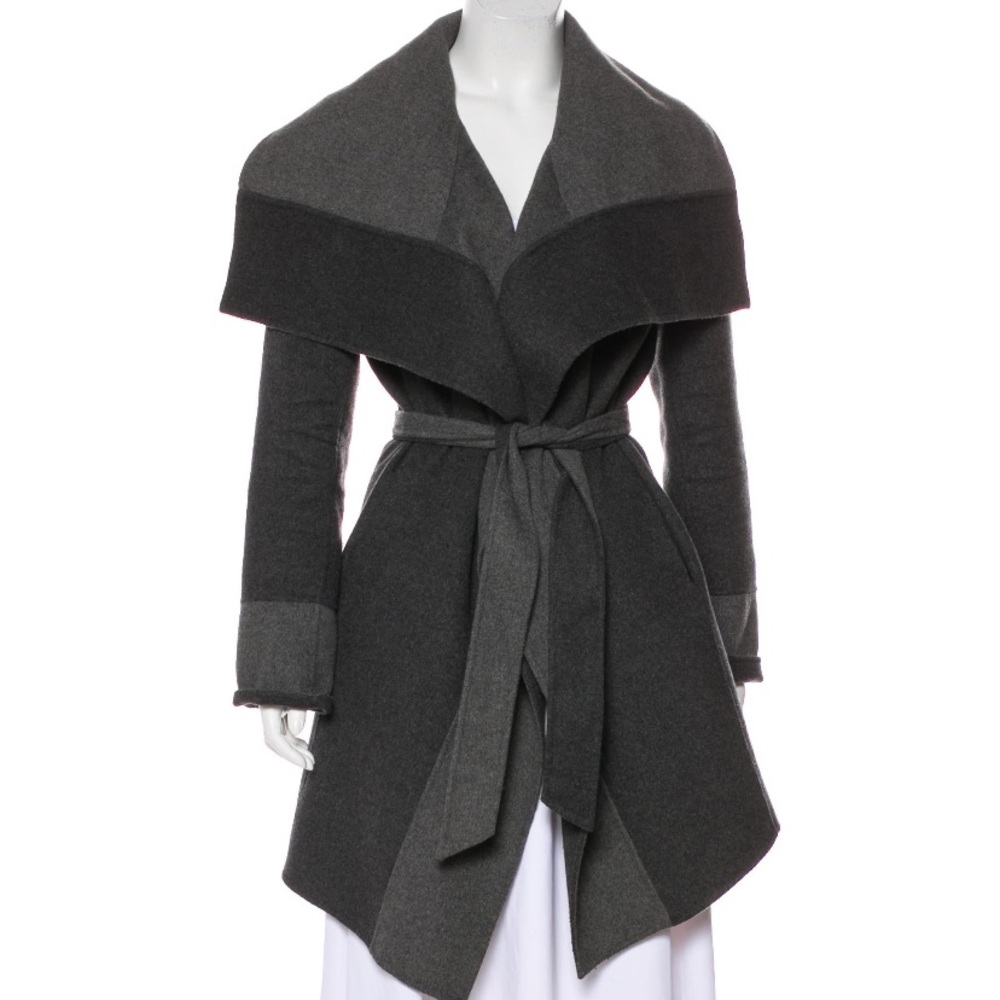 Diane Von Furstenberg cashmere tie waist coat
